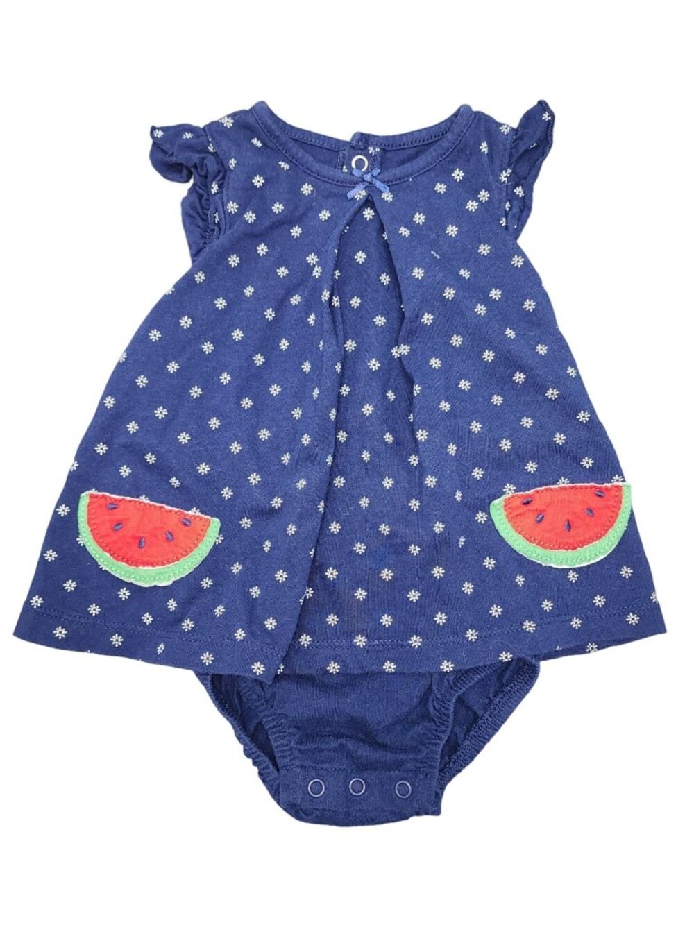 Baby Girls Child of Mine Carter's Dress Bodysuit One Piece 12 Months Watermelon